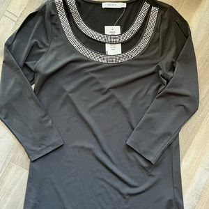 NWT black and silver sequins party top. Perfect for the holidays